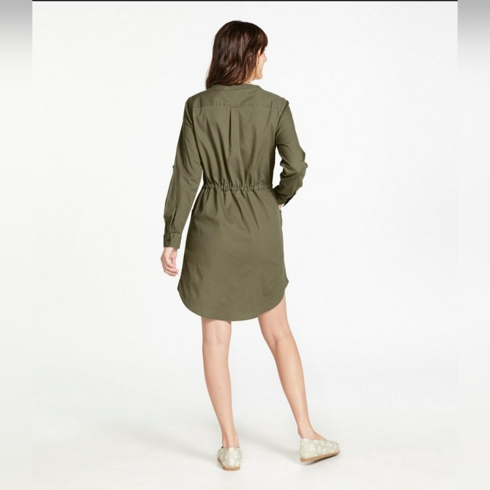 Madewell Military Green Button Down Shirt Dress Size XS